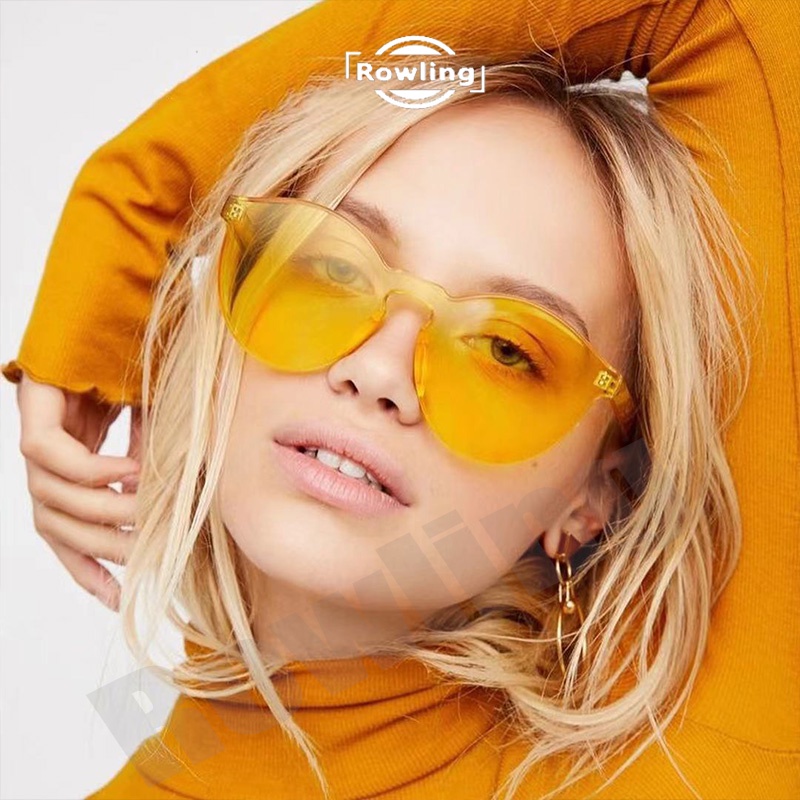 DIKIRIM DARI JAKARTA - Harga murah Kacamata Transparan Port Frameless Tren Pasangan kacamata Simple Kacamata Fashion-1