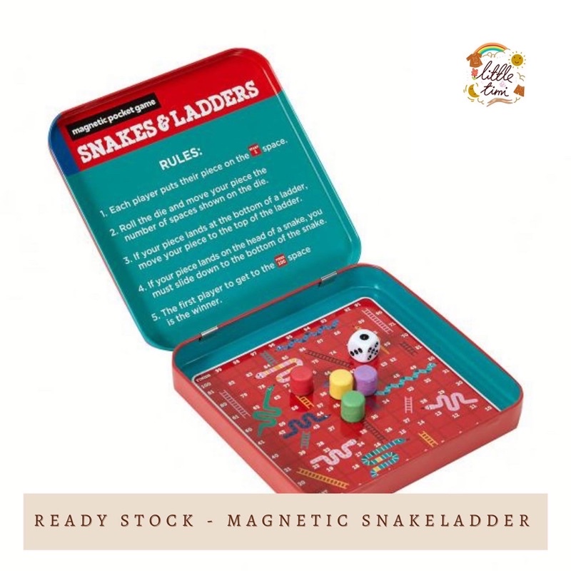 MAGNETIC SNAKE & LADDERS BOARD GAME