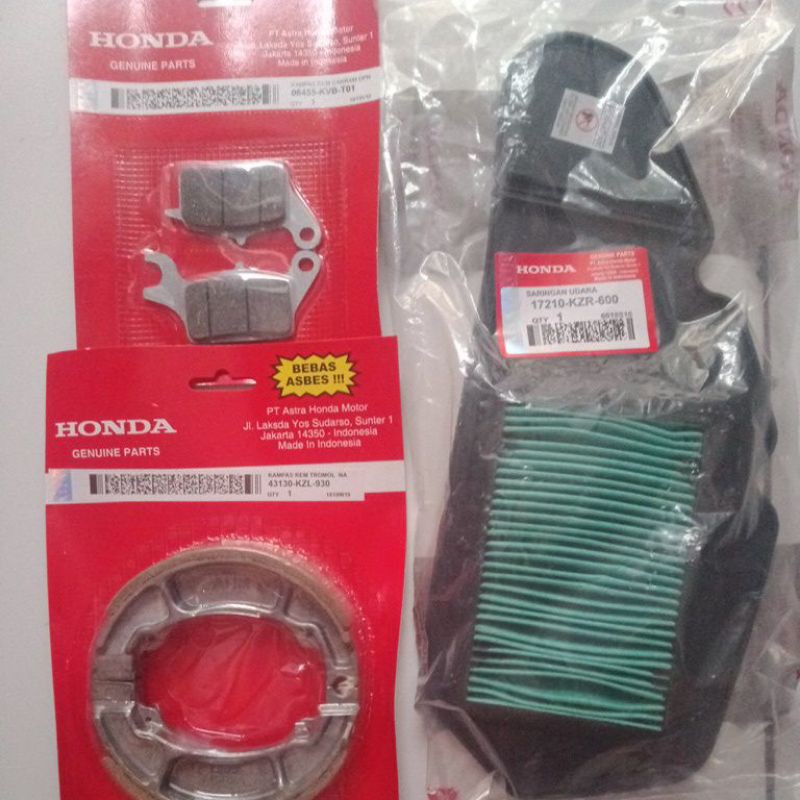 kampas rem belakang & kampas rem depan & filter Vario 125 injeksi