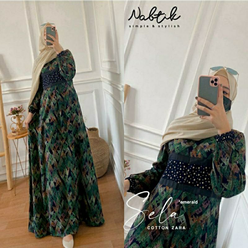 SELA DRESS NABTIK SIAP KIRIM