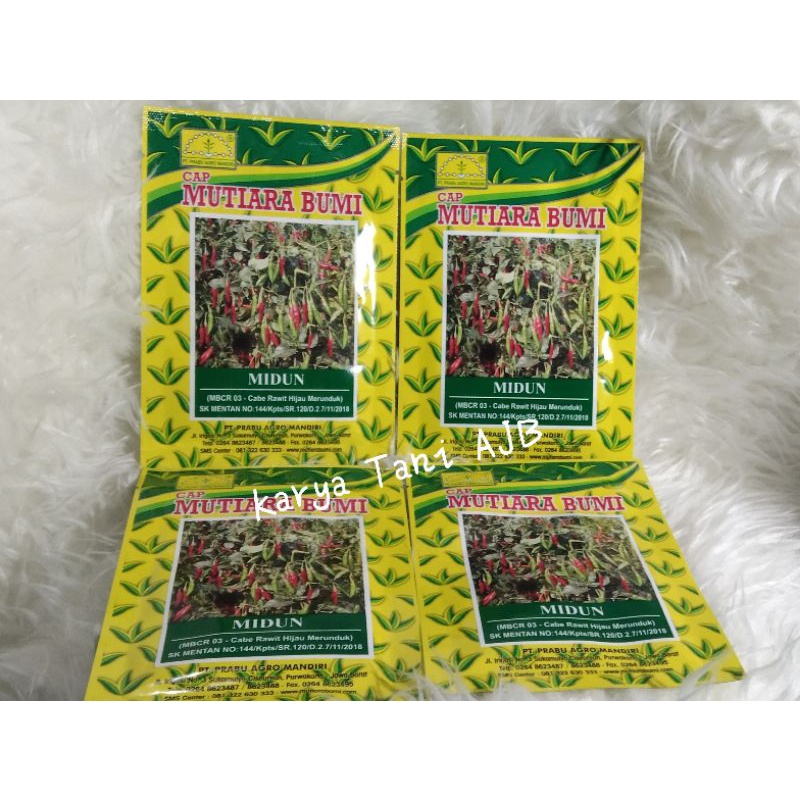 Bibit Benih Cabe Rawit Hijau MIDUN 10gr Mutiara Bumi (Exp 26 Sept 2022)