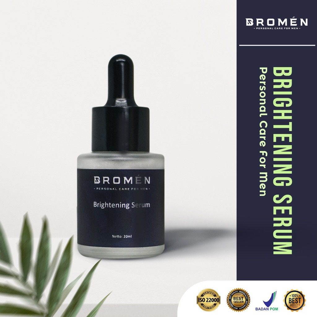 [Gratis tempat sabun muka] Bromen Brightening Serum - Booster Perawatan Wajah untuk Pria