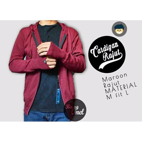 jaket knite/rajut ariel black pria