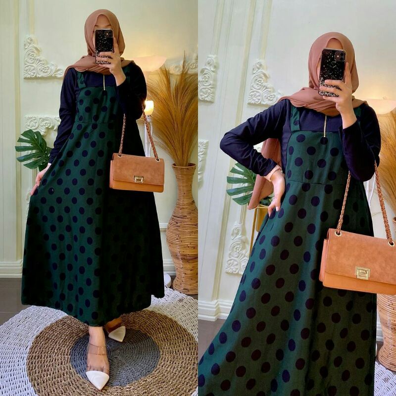 gamis overall polkadot