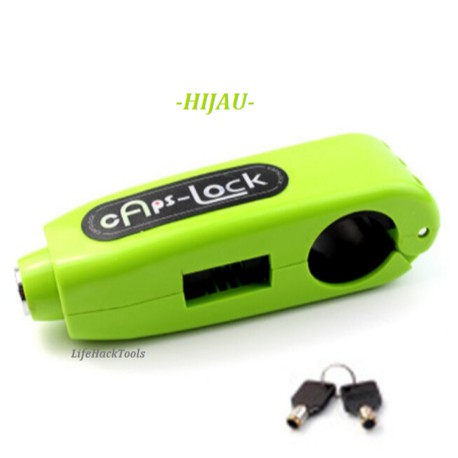 [PROMO 6.6] Kunci Gembok Setang Motor Anti Maling Motorcycle Lock Handlebar Protection CapsLock-Hijau