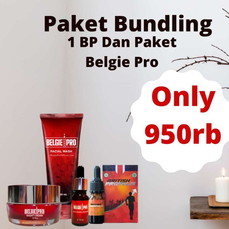 Paket Hemat BP | Facial wash | Serum | Night Cream | British Propolis | Belgie Pro