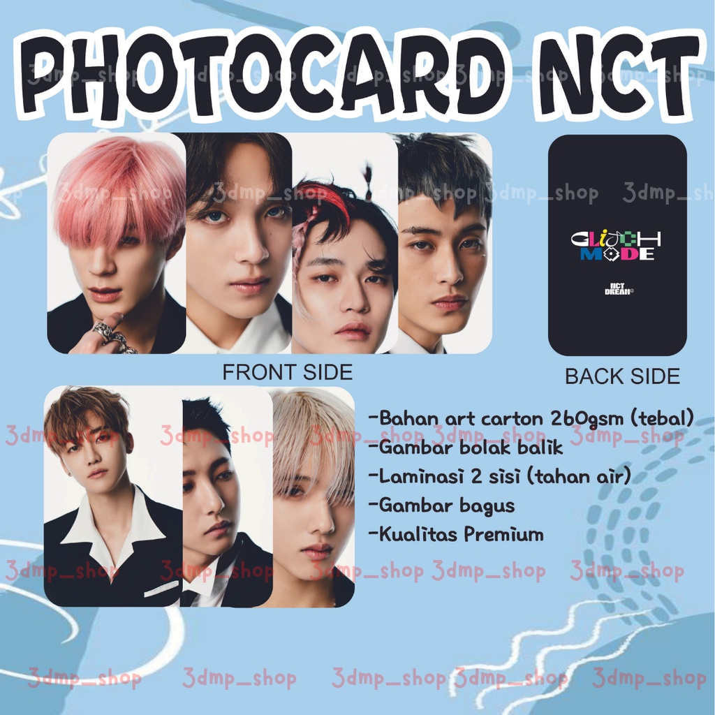 [2 sisi  - 25 lembar] Photocard nct dream glitch mode bolak balik beat box candy