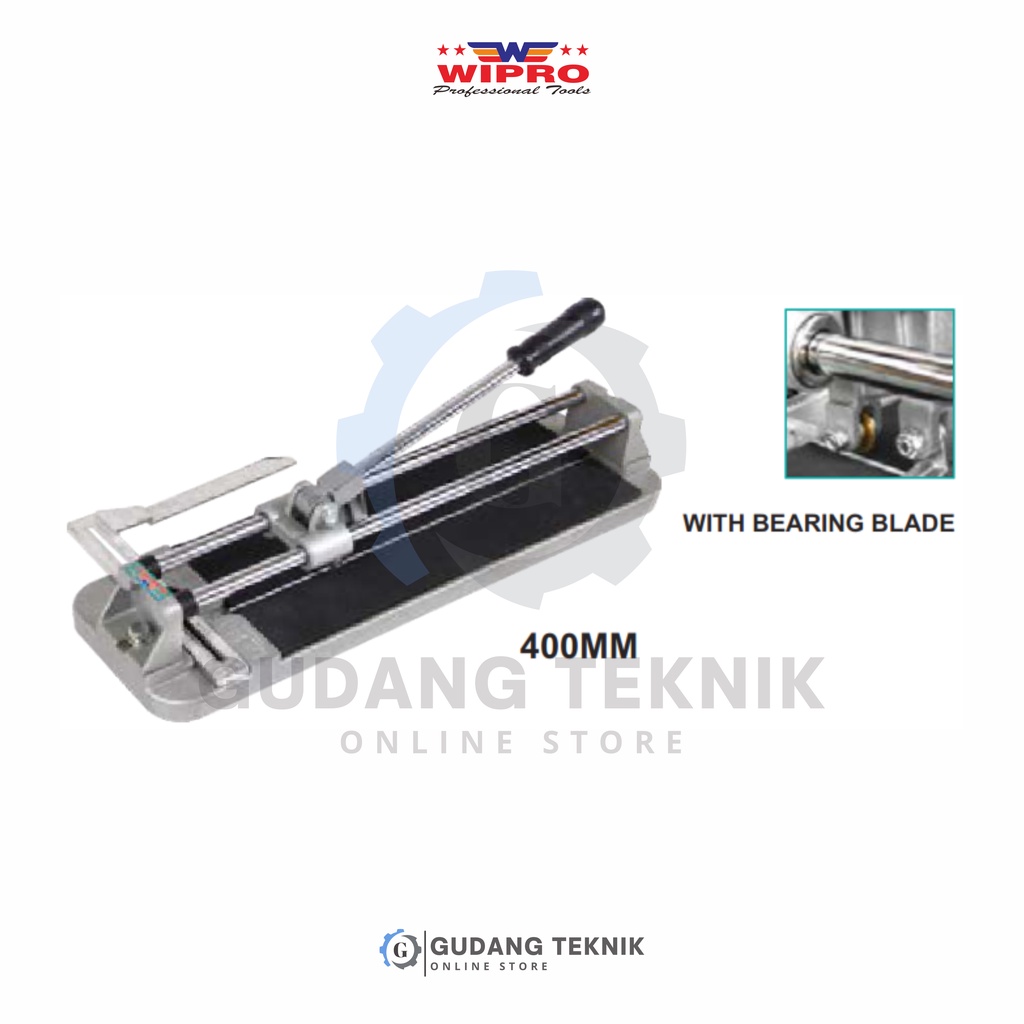 Alat Potong Keramik Granit Marmer Dorong 400mm WIPRO CM-440B / Manual Tile Cutter Granit Kramik Marmer 40cm WIPRO CM440B - Tile Cutter Bearing Blade Wipro CM 440B