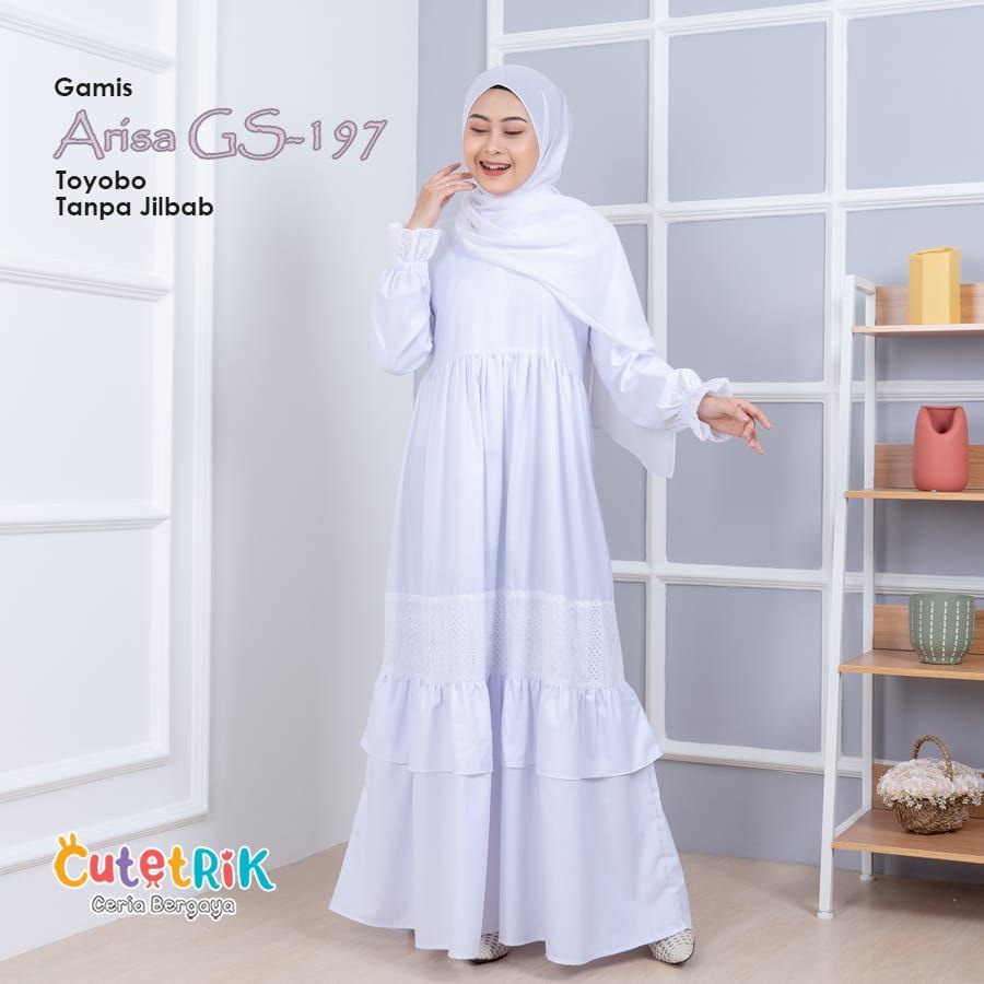 NEW GAMIS PUTIH CUTETRIK  - GAMIS ANAK - GAMIS COUPLE - GAMIS DEWASA - GAMIS CUTETRIK - GAMIS CUTETR