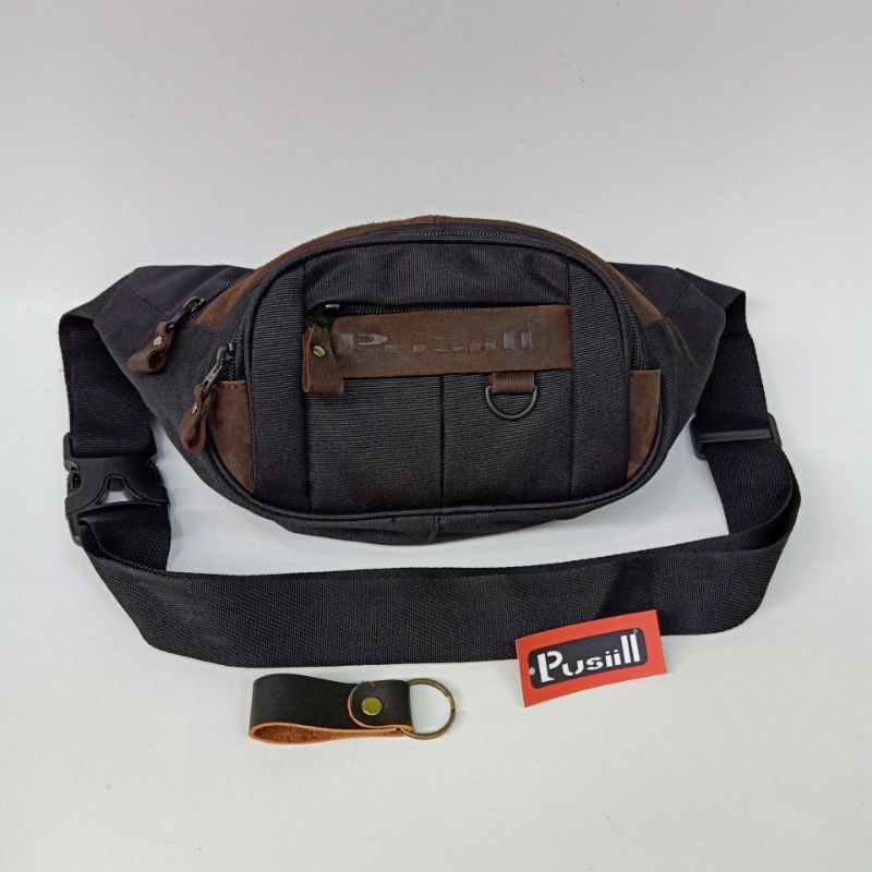 Waistbag pusiill condura+kulit asli pria wanita sangat keren