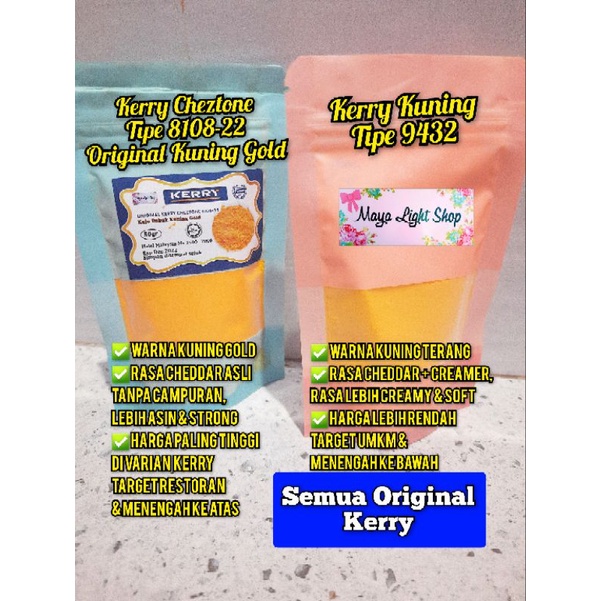 Kerry Cheztone kuning original 100gr 50gr Halal keju kuning saus keju kerry Keju bubuk cheese powder saus keju cheese sauce deep