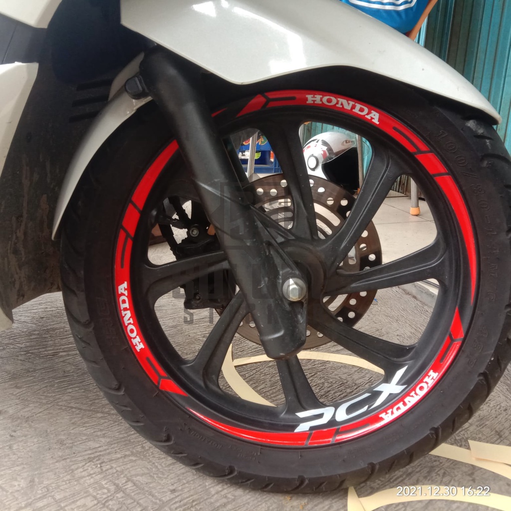 Stiker Velg Motor Honda All PCX Cutting Sticker List Pelek Terlaris