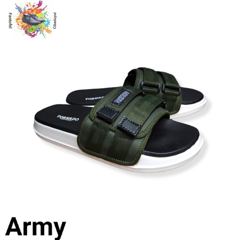 Sandal Slide Selop Formal Casual Unisex By TORNADO Cibaduyut