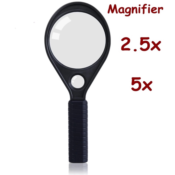 KACA PEMBESAR LUP DELI 9090 MAGNIFIYING GLASS 70 MM 2.5 X DAN 5 X PEMBESARAN