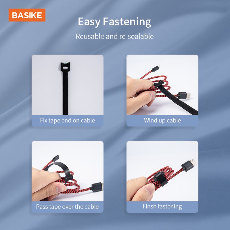 BASIKE Kabel Data Fast charging Micro USB cable for Android phone Tangle-free Docking Nylon 100CM xiaomi Samsung Oppo Vivo hp murah Realme Redmi infinix Ipad Gadgets-Winders black