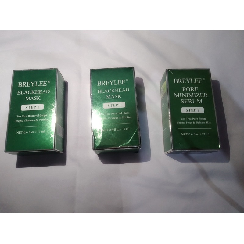 BREYLEE BLACKHEAD MASK STEP 1 & BREYLEE PORE MINIMIZER SERUM STEP 2 (Preloved)