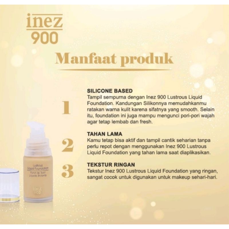 Lustrous Liquid Foundation Inez 100% ORIGINAL