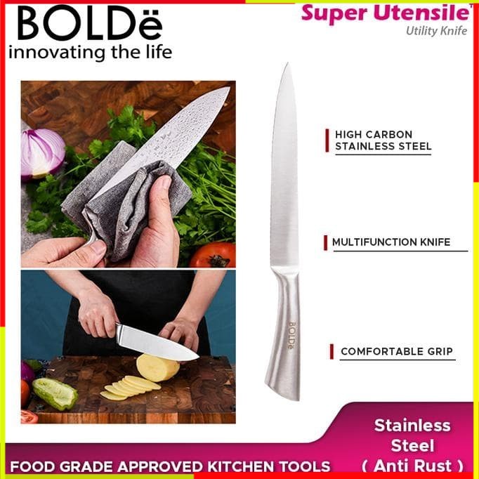 PISAU SET BOLDE TITANIUM 7PCS 1 SET PISAU GUNTING PISO PEMOTONG DAGING SAYUR ROTI KECIL TAJAM PAKET 