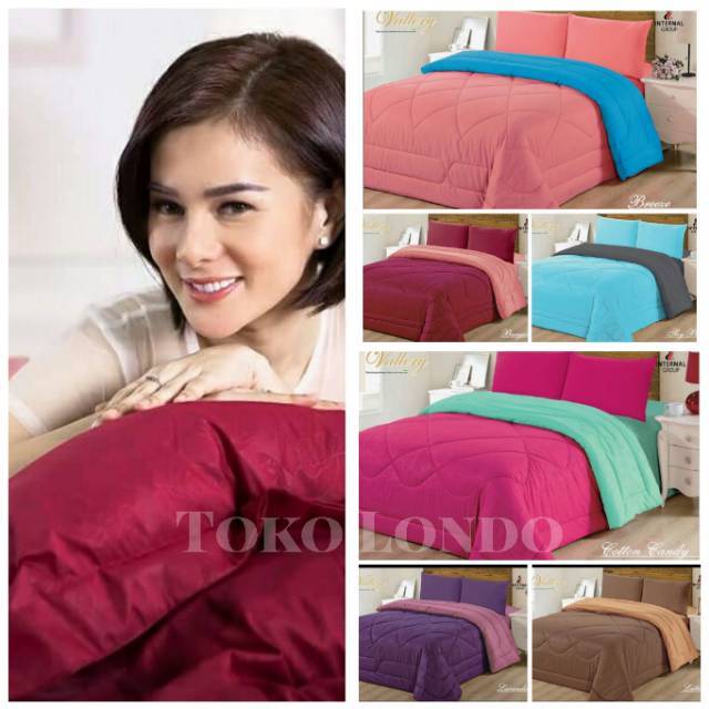 SPREI Polos VALLERY QUINCY JACQUARD Extra King Size uk 200x200 Tinggi 30cm T30 Bedcover Katun Jepang Polos King Koil Hotel Abu2 Putih Coklat Ungu Capri Classic Green Grape Golden Grey Lime Opal Light Pink Red Salsa Tosca Navy Maroon White MURAH