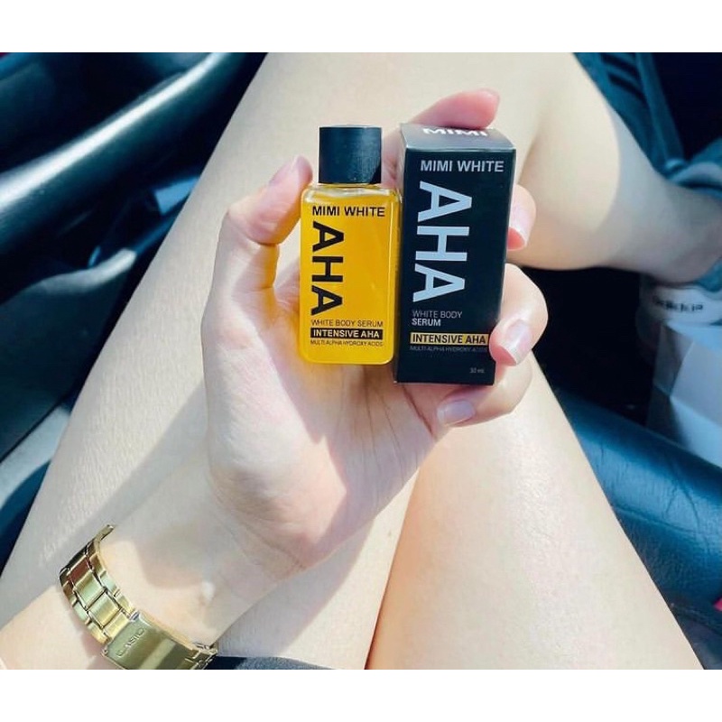 Mimi White Aha Serum Pemutih Badan Ampuh Ori Termurah Terlaris Populer Bpom
