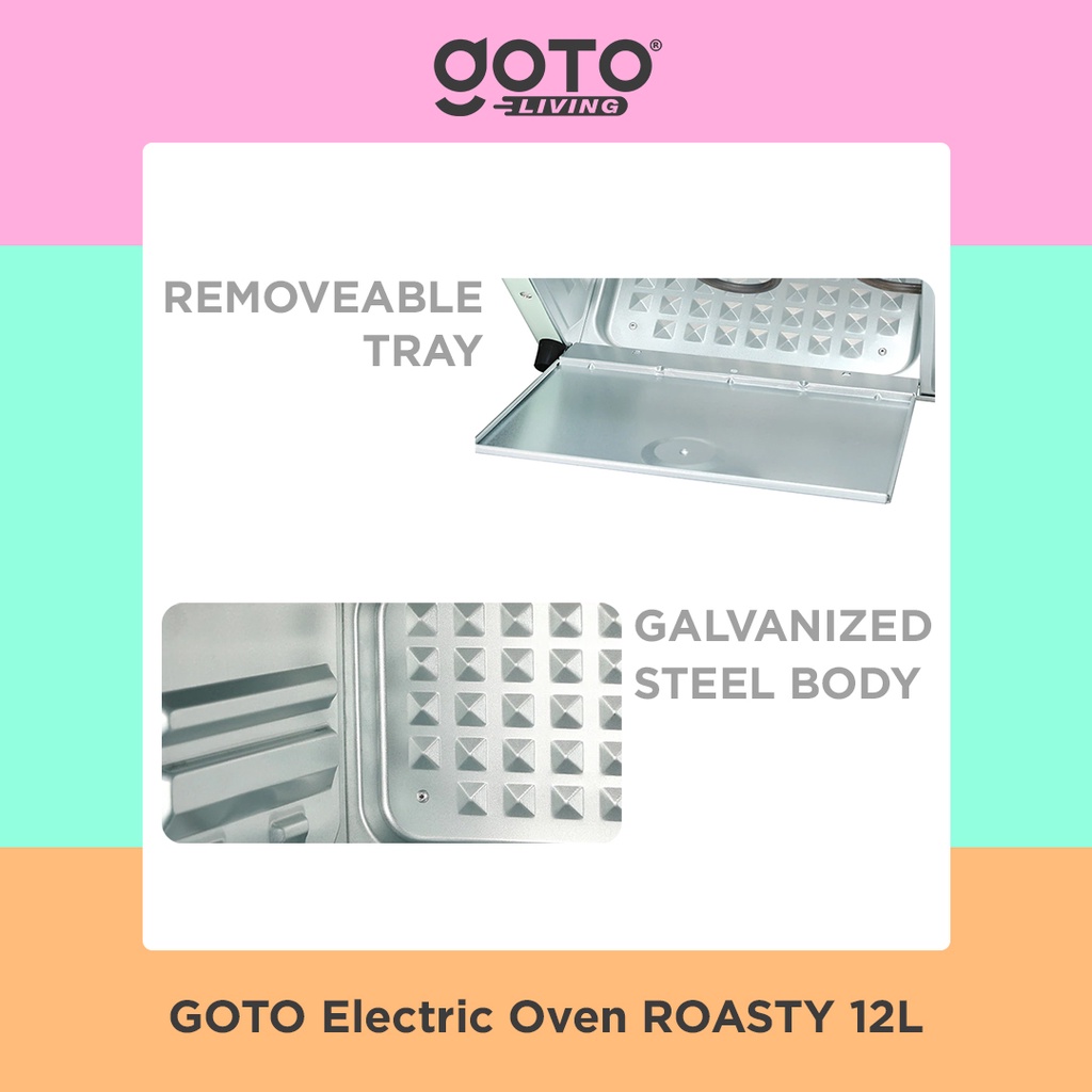Goto Roasty Electric Oven Microwave Penghangat Makanan Listrik 12L Image 4
