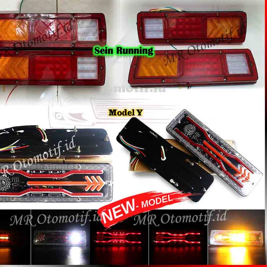 Berkualitas Lampu Belakang SLamp Variasi Running Led Mobil PickUp  L300  Carry Panter Katana 12-24 V