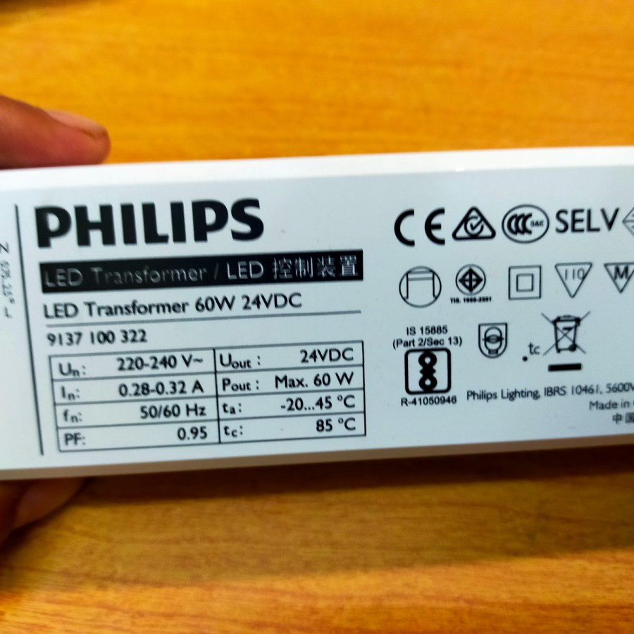 philips led transformer 60watt 24vdc balasd