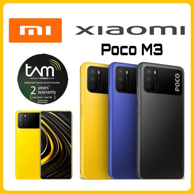 Promo Cuci Gudang Hp  HP XIAOMI POCO M3 RAM 6GB ROM 128 RAM 4/64GB, 6000MAH GARANSI RESMI 1 TAHUN