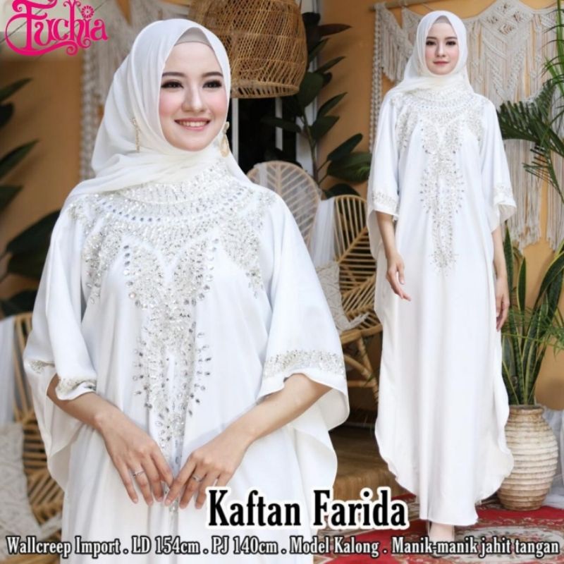 Kaftan Farida | Wallcrepe Import  | Ld 154 Pj 140 | Model Kalong