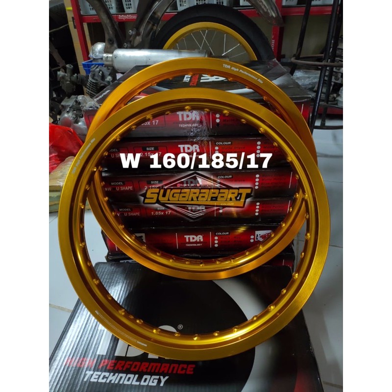 Velg TDR w shape 160 185 silver  / velg tdr w shape160 185  ring 17 gold