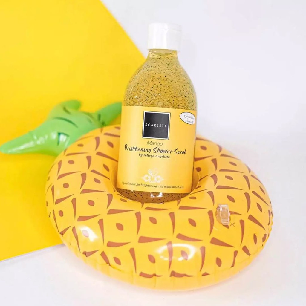 Paket 2 in 1 Body Care Scarlett Whitening Shower Scrub Mango + Body Lotion Freshy Rumah Cantik 354 Perawatan Tubuh