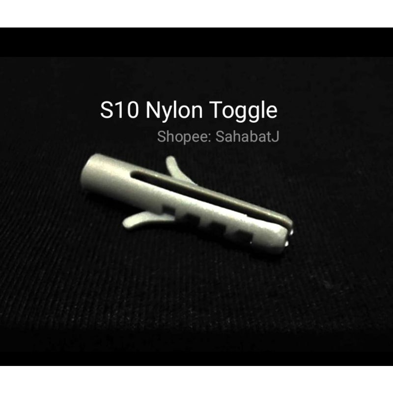 S10 Nylon Toggle Skrup Tembok Dinding S10 Pengencang Sekrup Tembok Beton