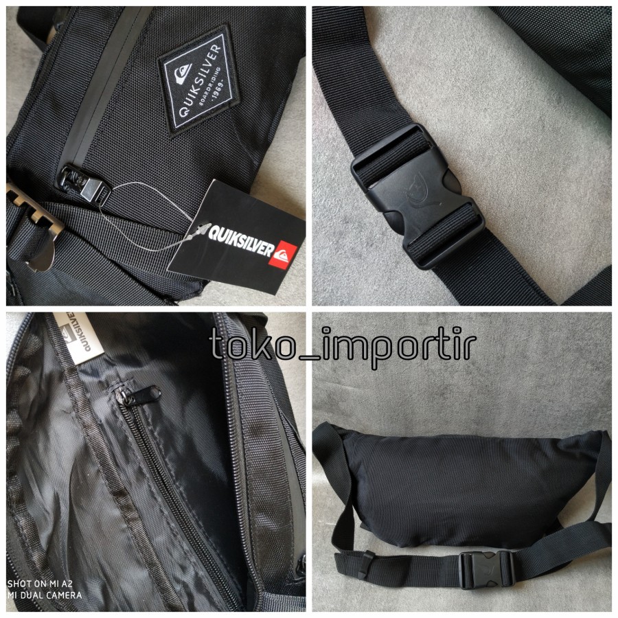 Waistbag Pria Quiksilver Waterproof / Tas Pinggang Pria Import