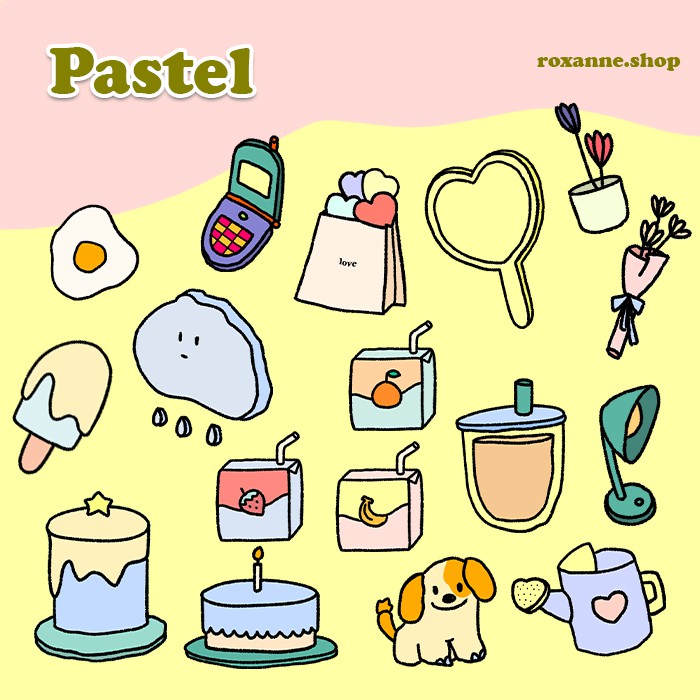 

AESTHETIC STICKER UNTUK HP / STICKER LAPTOP / STIKER JURNAL / STIKER DECO (Code: Pastel)