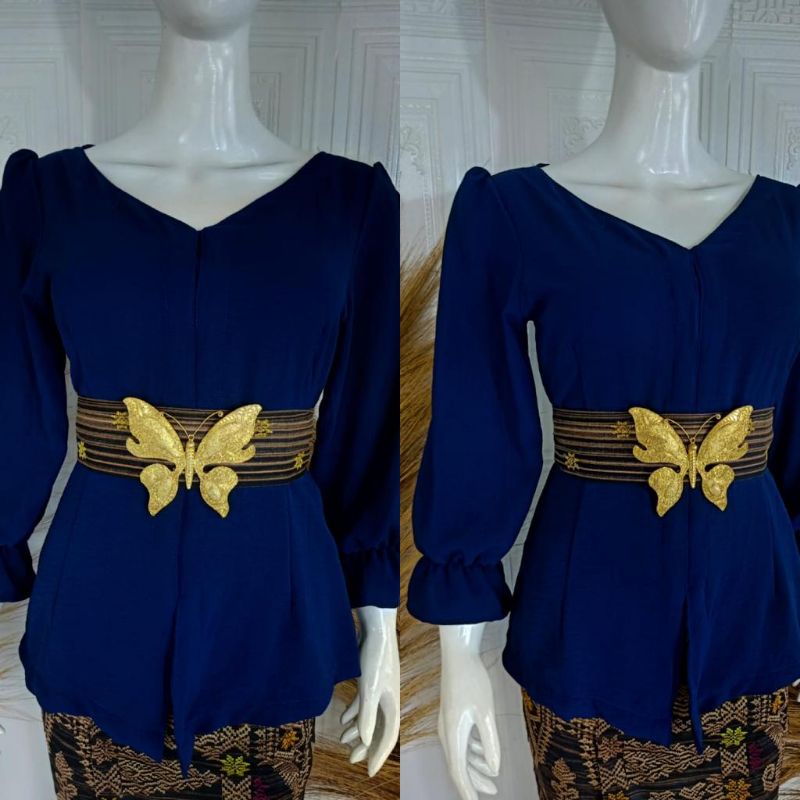 kebaya sifon polos bahan strait