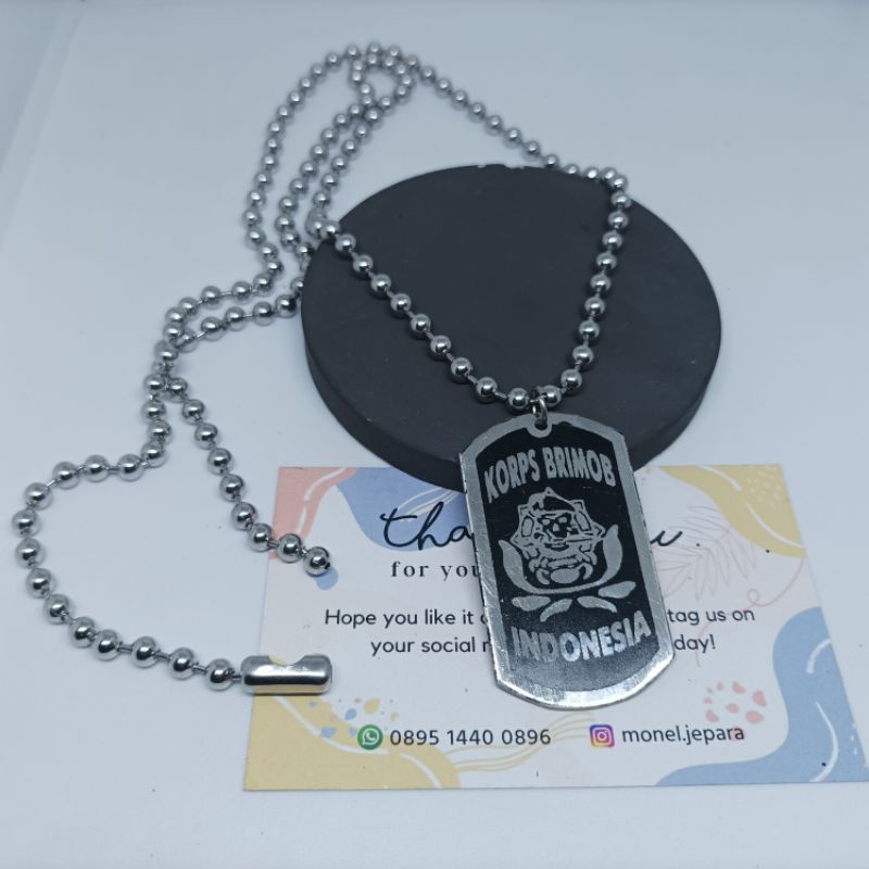 Kalung Logo KORPS BRIMOB INDONESIA (Stainless Asli)