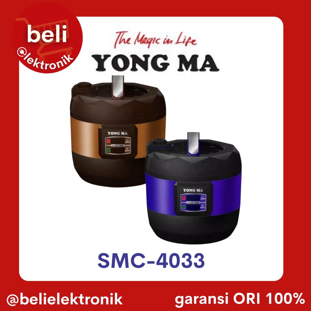 YONG MA Rice Cooker Magic Com Penanak Nasi 3 In 1 Anti Lengket SMC 4033 Kapasitas 2.5 Liter