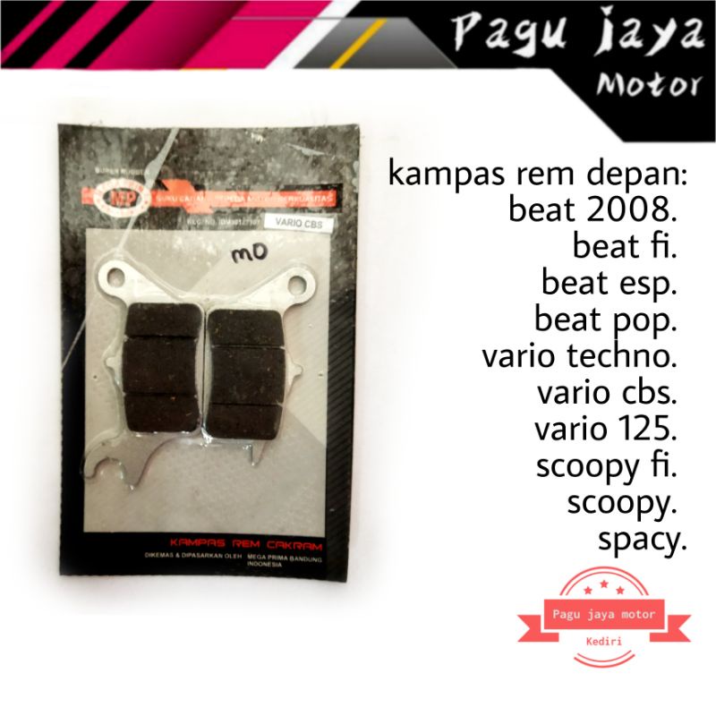 Disc pad kampas kanvas rem cakram depan honda beat discpad dispad disc brake discbrake pirodo