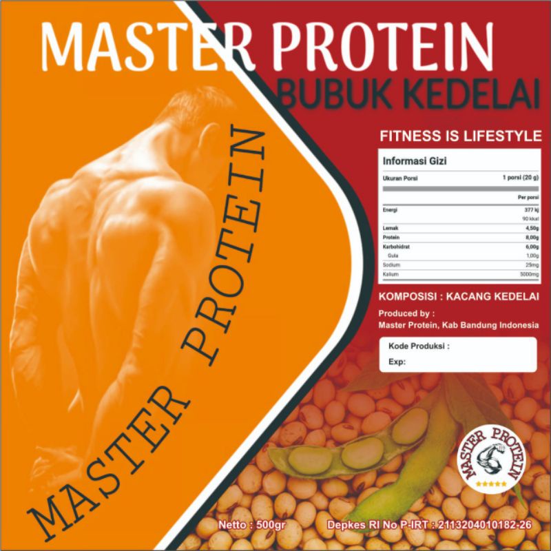 master protein bubuk kedelai murni 1kg