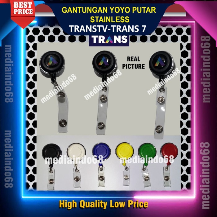 

Unik Yoyo Gantungan Id Card Putar Stainless-Logo Transtv-Trans7 Terlaris