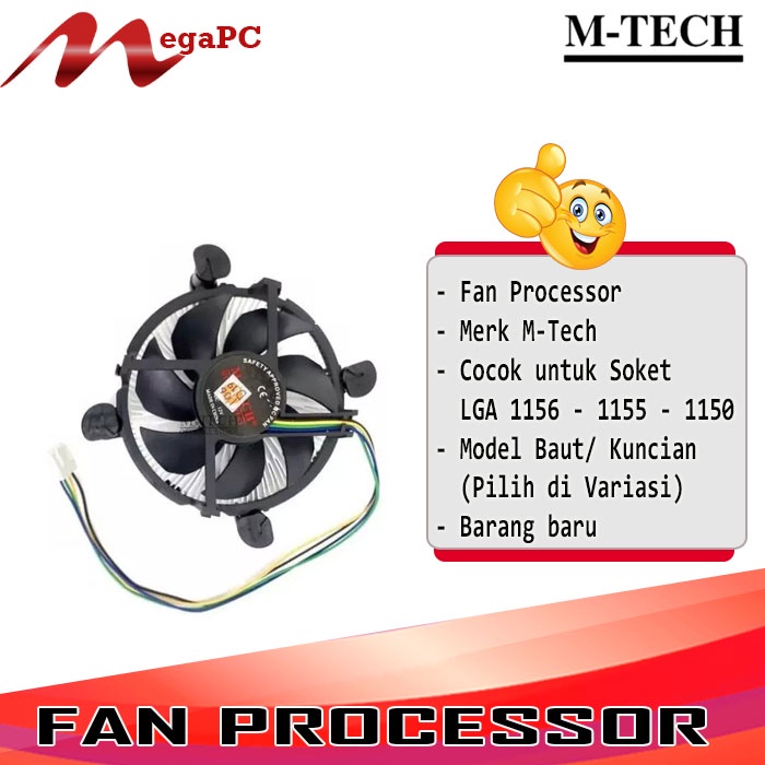 FAN Processor M-Tech Untuk LGA 1156 - 1155 - 1150