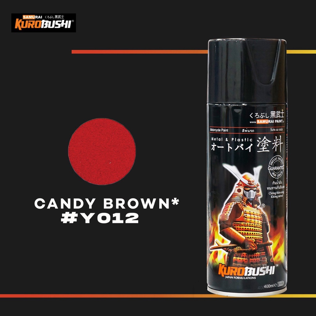 Samuraipaint, Candy Brown Y012 Cat Aerosol Kualitas Kompresor