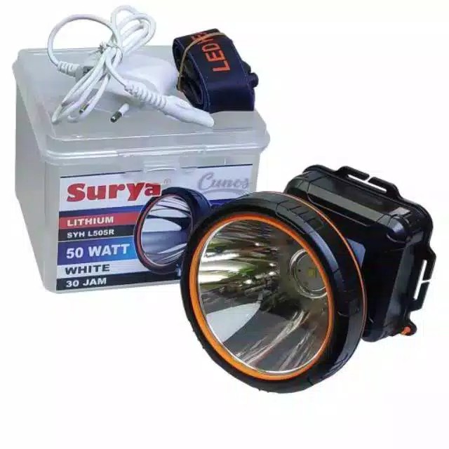 Headlamp Waterproof Diving Flashlight - Senter Kepala Surya Selam SYH L505R 50 Watt Camping Outdoor