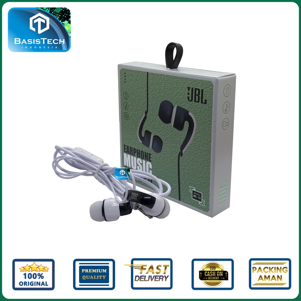 HEADSET EARPHONE JBL MUSIC STEREO SOUND QUALITY - JBL-13