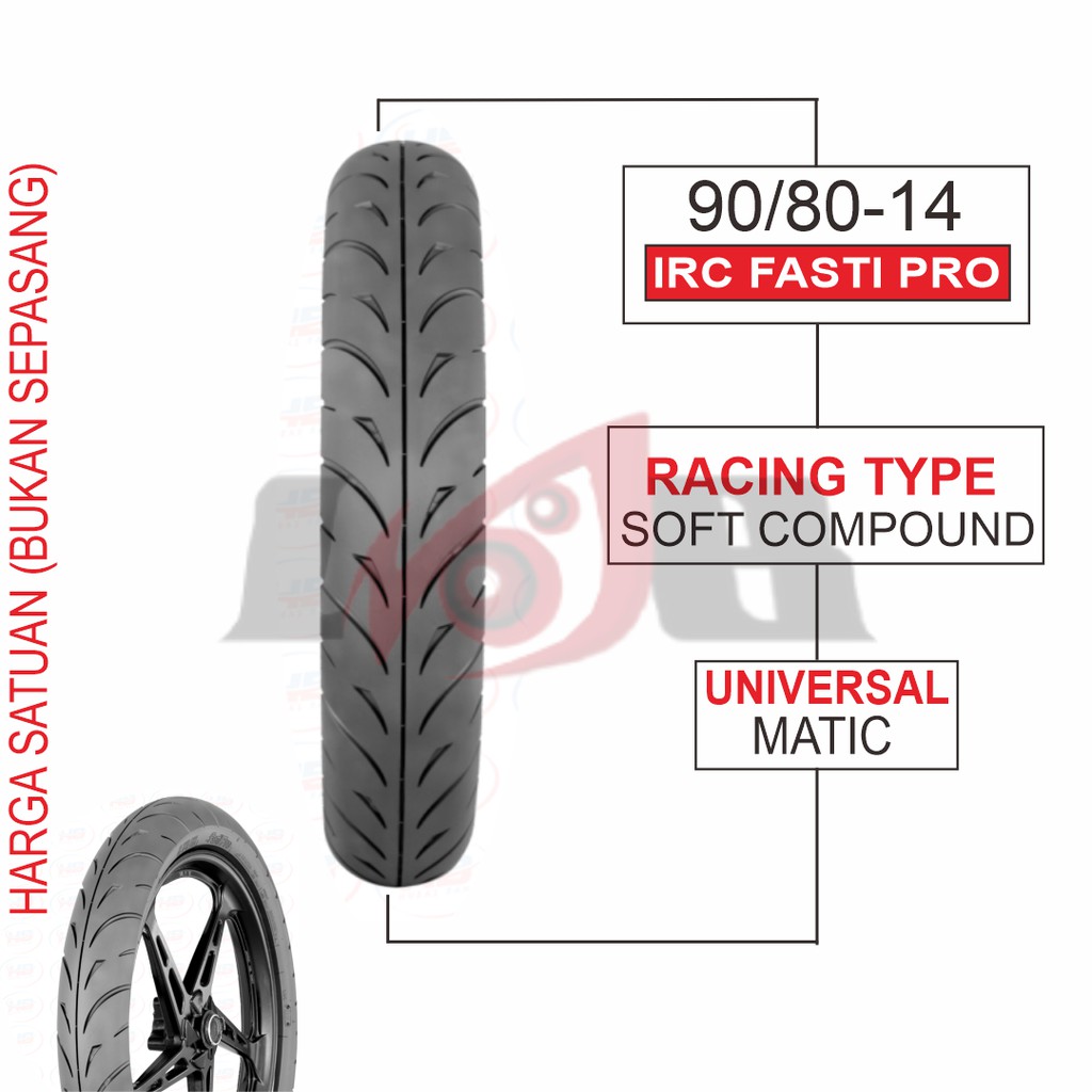 IRC 90/80-14 Fasti Pro Soft Compound Racing Ban Luar Motor Matic Balap