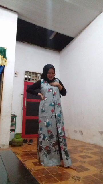 Outer Batik Wanita Cantik Syari Seragam Kantor Cendrawasih Kupu