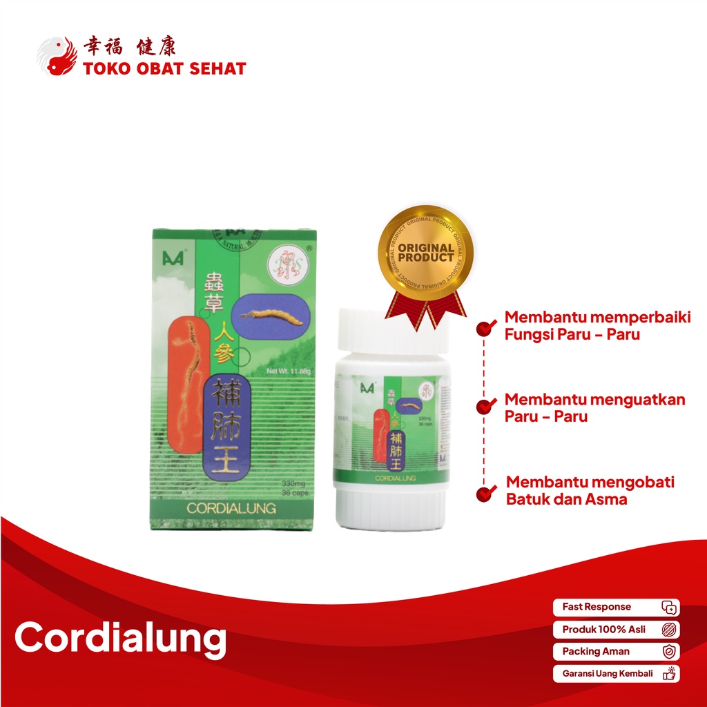 CORDIALUNG - Obat infeksi paru - paru - bronkitis - sesak nafas manjur