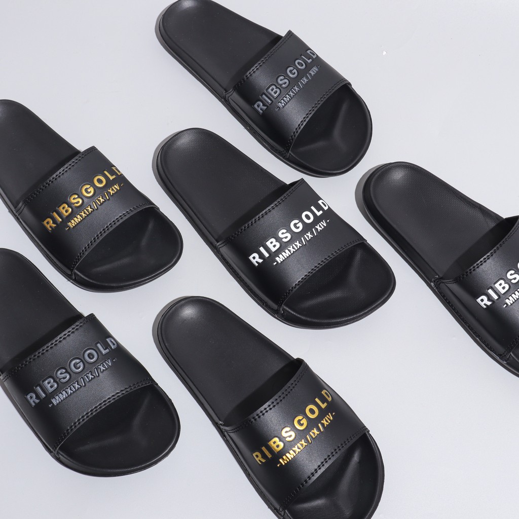 RIBSGOLD Sendal Basic Hitam Series / Slipper Basic Black Series