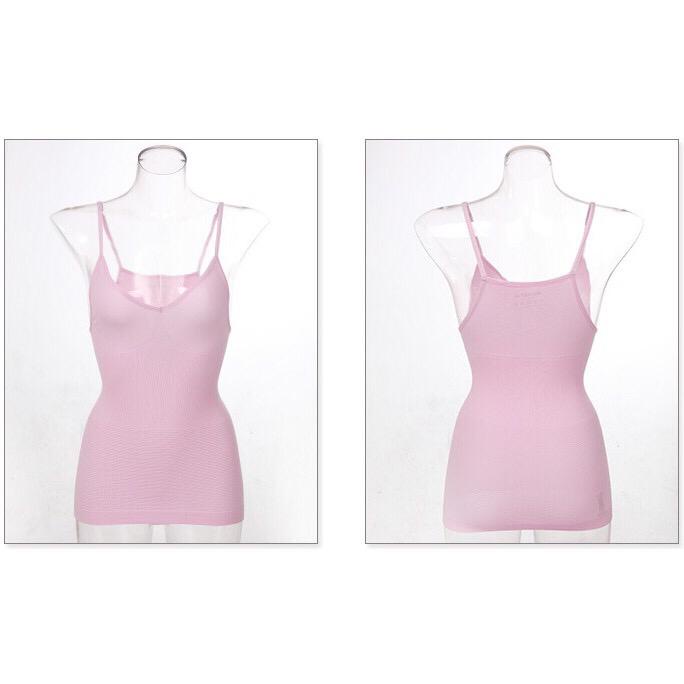 Reseller Welcome - Ba192  Baju Kaos Slim Cloth / Camisole Top / Tank Top / Pakaian Dalam / Tank Top Fashion Wanita-Baju Pink