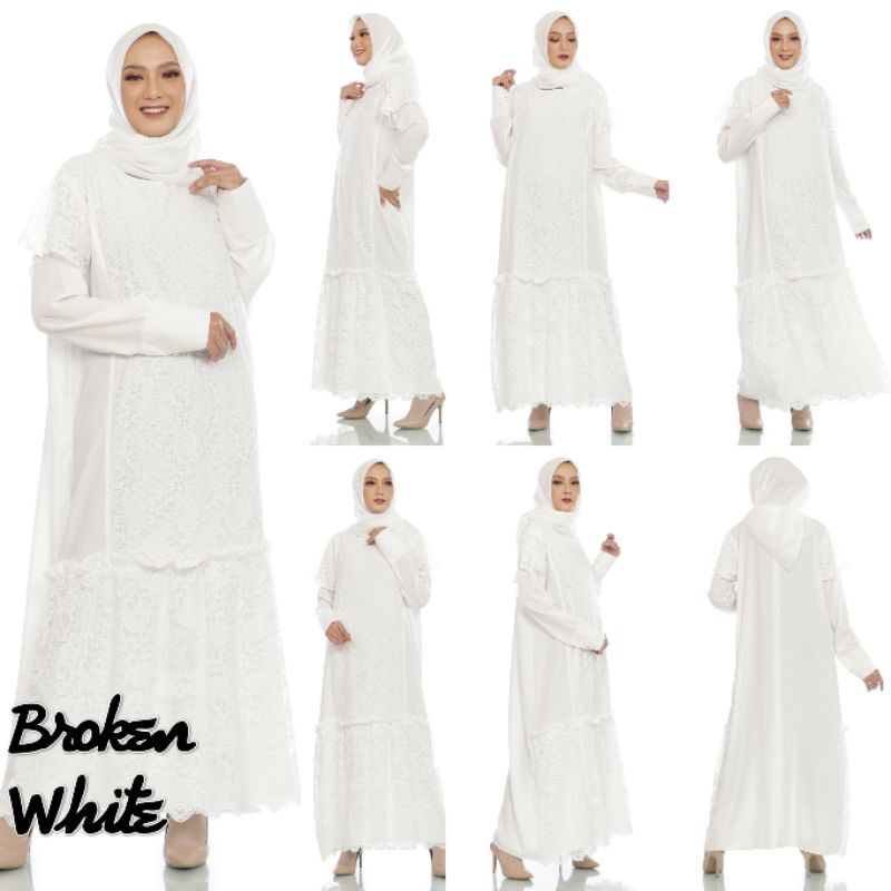 SAFA - SAVA MAXI / DRESS JUMBO / GAMIS BIG SIZE / LONG DRESS MUSLIM - BAHAN IT CREPE MIX BRUKAT - BAJU LEBARA